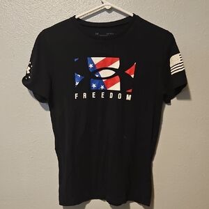 Under Armour Black Short Sleeve Tee Freedom Edition